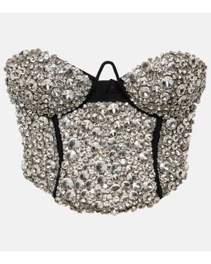Area Bustier Con Cristalli - Metallizzato