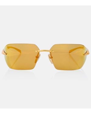 Prada Eckige Sonnenbrille - Braun