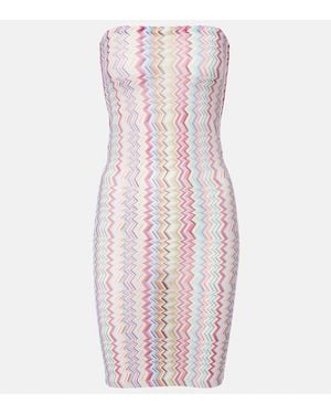 Missoni Zigzag Strapless Minidress - Pink
