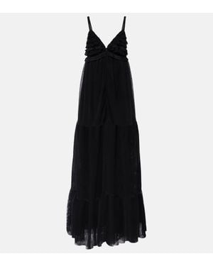 Dorothee Schumacher Beautiful Dream Cotton And Silk Maxi Dress - Black