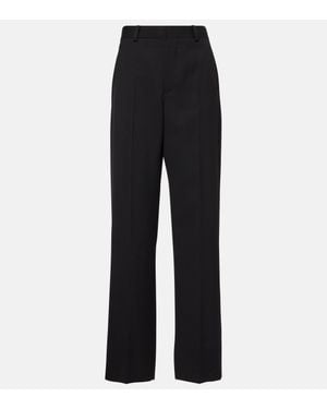 Wardrobe NYC Virgin Wool Straight Trousers - Black