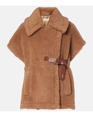 Max Mara Cape Newbab Aus Kamelhaar Und Seide - Braun