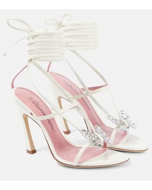 Blumarine Sandalen Butterfly 105 Aus Leder - Pink