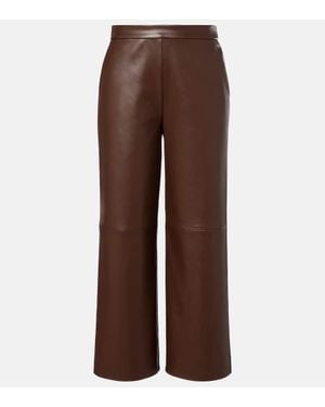 Max Mara Pantaloni Cropped Amati - Marrone