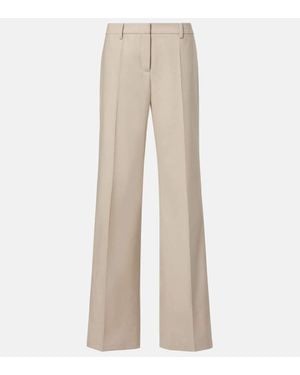 Magda Butrym Wool Flared Trousers - Natural