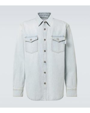 Bottega Veneta Hellblaues Jeanshemd Aus Extra Bleach Denim