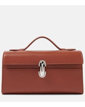 SAVETTE Symmetry Pochette Leather Tote Bag - Red