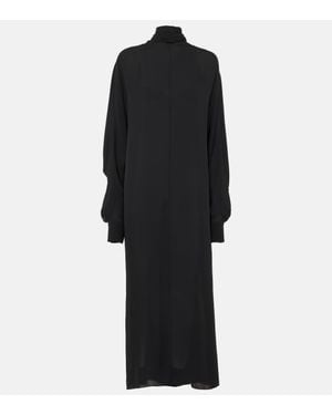 Khaite Lexi Silk Georgette Maxi Dress - Black