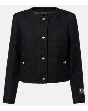 Patou Wool-Blend Tweed Jacket - Black