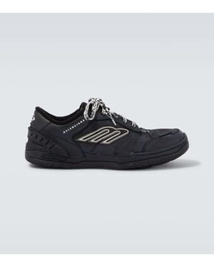 Balenciaga Hamptons Leather Sneakers - Black