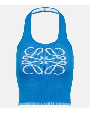 Loewe Paula's Ibiza - Top Anagram in misto cotone - Blu