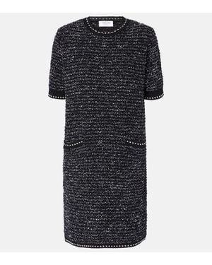 Thom Browne Minikleid Aus Tweed - Schwarz