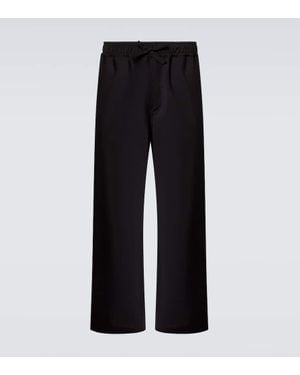 Saman Amel Wool Wide-Leg Trousers - Black