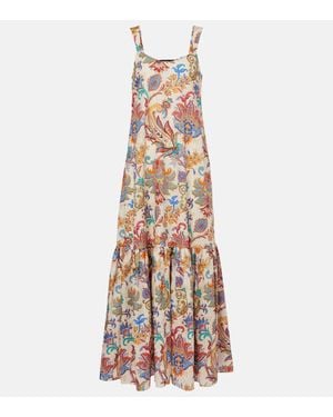Etro Paisley Cotton Maxi Dress - Multicolor
