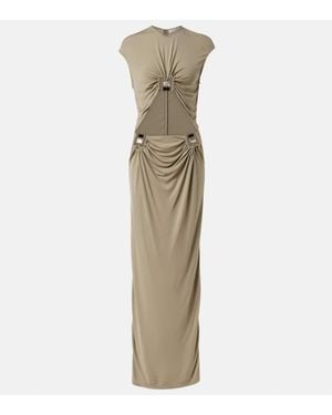Christopher Esber Duo Bezel Quartz Jersey Maxi Dress - Green