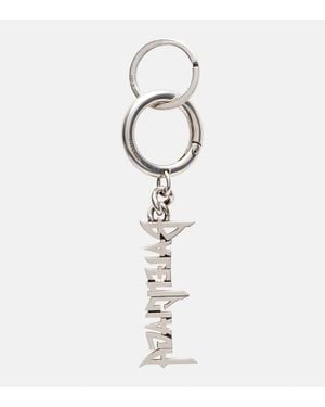 Balenciaga Typo Metal Keychain - Metallic