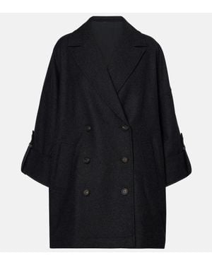 Brunello Cucinelli Oversized Wool Jacket - Black