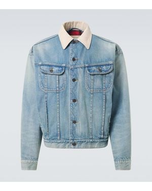 The Row Giacca Di Jeans Joret Con Velluto A Coste - Blu