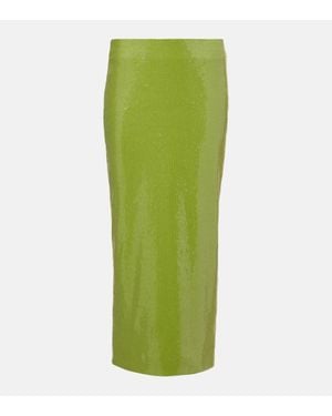 Oscar de la Renta Gonna A Tubino Con Paillettes - Verde