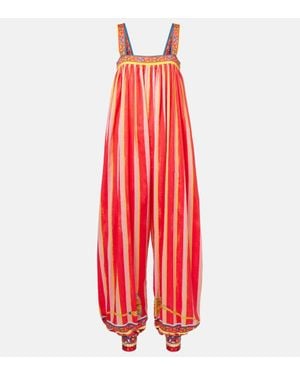 Dolce & Gabbana Bedruckter Jumpsuit Aus Baumwolle - Rot