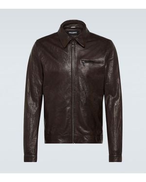 Dolce & Gabbana Lederjacke - Schwarz