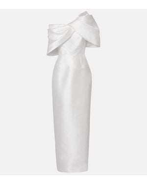 Solace London Bridal Robe Davina Aus Satin - Weiß
