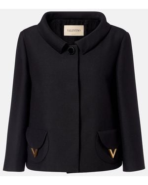 Valentino Vgold Crepe Couture Jacket - Black
