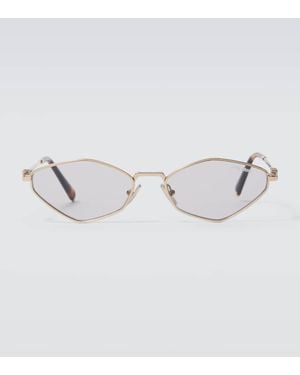 Miu Miu Gafas De Sol Ovaladas Miu Regard - Metálico