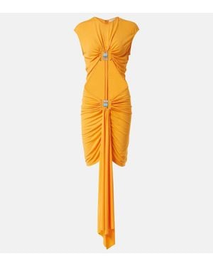 Christopher Esber Minikleid Duo Bezel Aus Jersey - Gelb