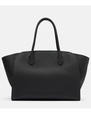 The Row Marlo 12 Leather Tote Bag - Black