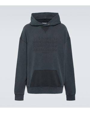 Maison Margiela Hoodie Aus Baumwoll-Jersey - Blau