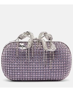 Self-Portrait Clutch Mit Kristallen - Lila