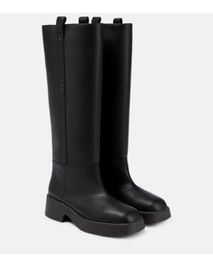 Stella McCartney Knee-High Faux Leather Boots - Black