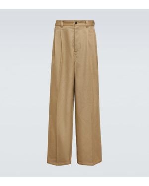 Maison Margiela X Pendleton Wide-Leg Pants - Natural