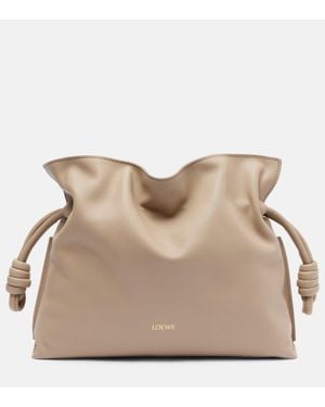 Loewe Tote Flamenco Medium Aus Leder - Natur