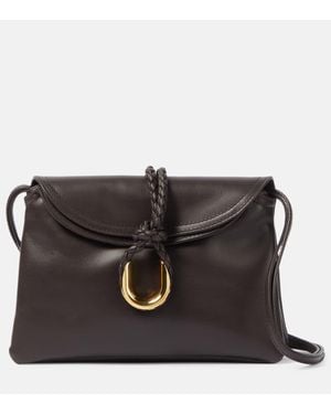 Bottega Veneta Liberta Mini Leather Crossbody Bag - Black