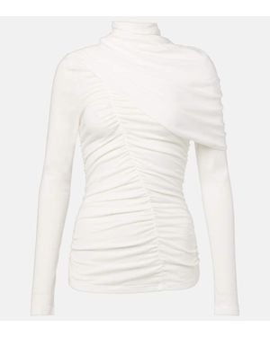 Magda Butrym Draped Cotton Blouse - White