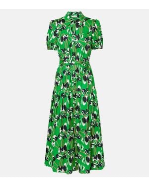 Diane von Furstenberg Bedrucktes Maxikleid Jonah Aus Baumwolle - Grün