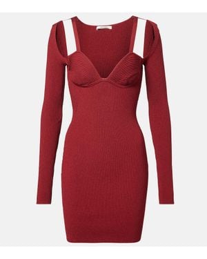 Nensi Dojaka Cutout Knitted Minidress - Red