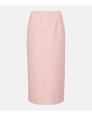 Carolina Herrera Jupe Crayon En Tweed - Rose