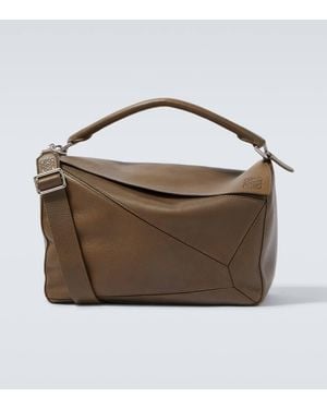 Loewe Bolso Puzzle Large De Piel - Marrón