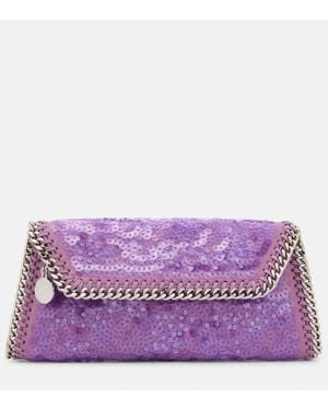 Stella McCartney Clutch Falabella Con Paillettes - Viola