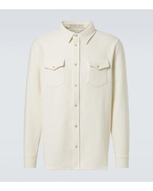 God's True Cashmere Waffle-Knit Cashmere Shirt - Natural