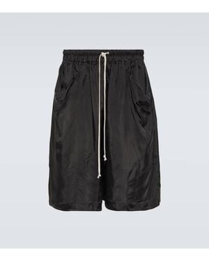 Rick Owens Shorts A Gamba Larga Lido - Nero