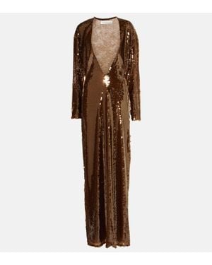 Christopher Esber Robe Triquetra Mit Pailletten - Braun