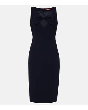 Max Mara Baldi Midi Cady Dress in Black | Lyst