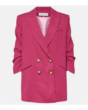 Veronica Beard Kiernan Linen-Blend Blazer - Pink