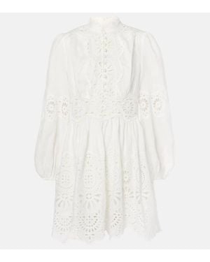 Zimmermann Abito Corto Acacia - Bianco