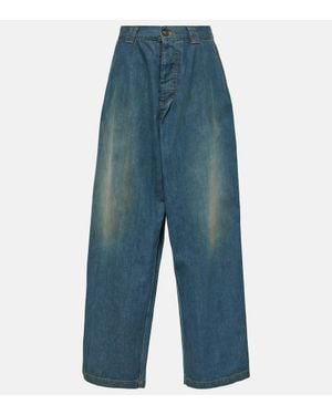 Maison Margiela Mid-Rise Wide-Leg Jeans Americana - Blau