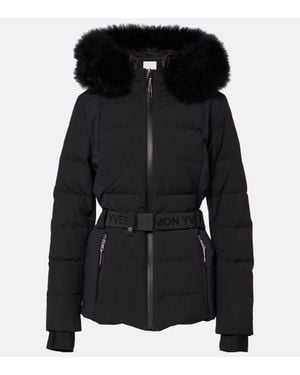 Yves Salomon Shearling-trimmed Ski Jacket - Black